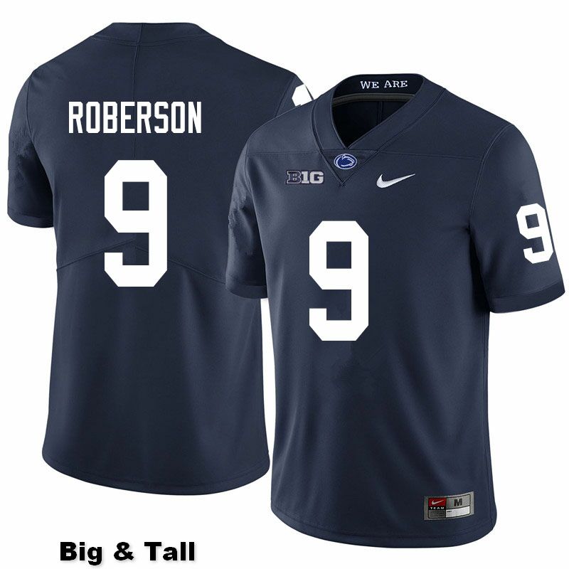 NCAA Nike Men's Penn State Nittany Lions Ta'Quan Roberson #9 College Football Authentic Big & Tall Navy Stitched Jersey GDQ4198JK